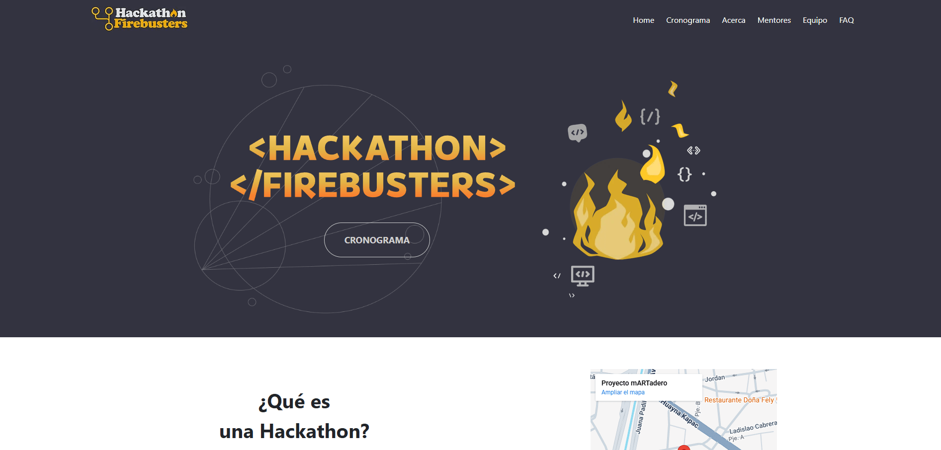 Firebusters Hackathon Landing